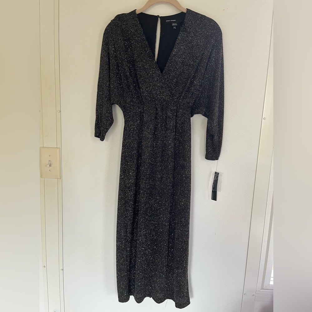 NWT Maggie London Multi color sparkle long sleeve dress